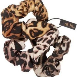 NWT nOir Jewelry Ombre Leopard Scrunchies - Set of 3